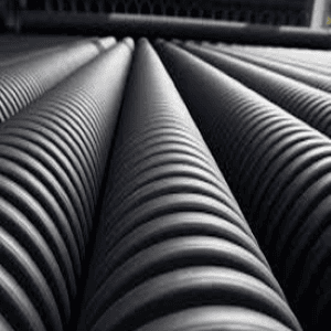 Tuyaux de drainage noirs utilisés pour l’étanchéité des fondations.